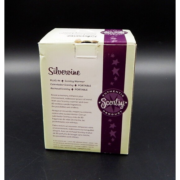 Scentsy Silvervine Mini Wall Plug In Nightlight Wax Warmer - Picture 10 of 13